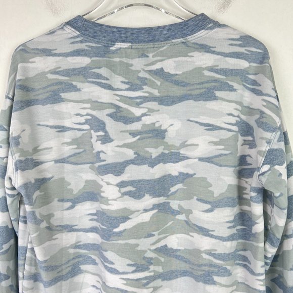 Splendid Blue Camo Sleep Shirt Pullover Soft Size Small S GUC L856 - Picture 8 of 10